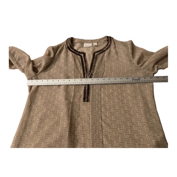 Chico’s Crafted Artisan Emery sheer beaded Top 2 (12US) - Picture 10 of 11